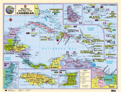 Macmillan Wall Map of the Caribbean - Macmillan Caribbean Wall Maps (Wallchart)