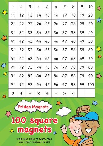 Fridge Magnets - 100 Square Maths Magnets - Scholastic Magnets