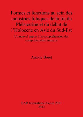 Formes et fonctions au sein des industries lithiques de la fin du Pleistocene et du debut de l'Holocene en Asie du Sud-Est: Un nouvel apport a la comprehension des comportements humains - British Archaeological Reports International Series (Paperback)