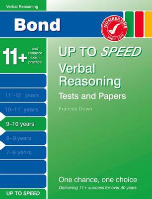 Bond Up to Speed Verbal Reasoning Tests and Papers 9-10 Years (Paperback)