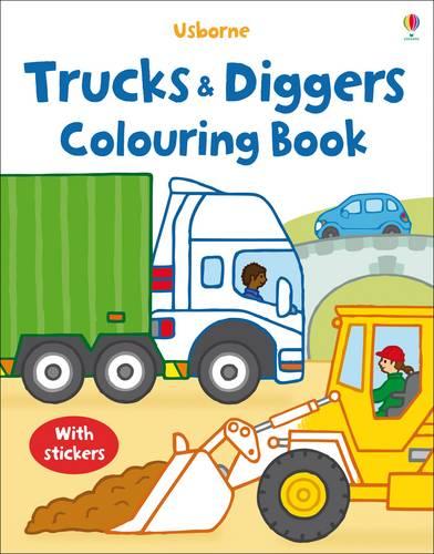 My First Colouring Book with stickers: Trucks and Diggers - First Colouring Books with stickers (Paperback)