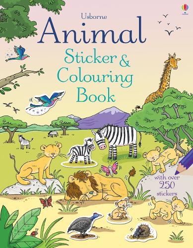 Animal Sticker and Colouring Book - Sticker and Colouring Book (Paperback)