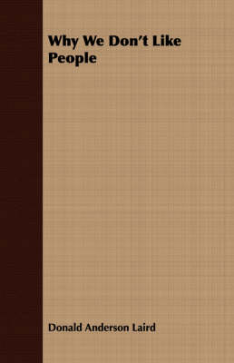 Why We Don't Like People (Paperback)
