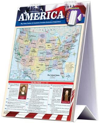 America - History Easel Book: a QuickStudy Reference Tool with a US Map, History Timeline, US Constitution, Presidents & Declaration of Independence (Spiral bound)