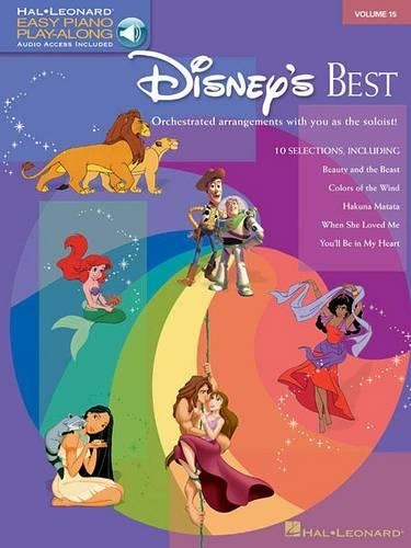 Easy Piano Play-Along Volume 15: Disney's Best (Book/Online Audio) (Paperback)