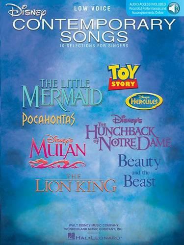 Disney Contemporary Songs For Low Voice (Book/Online Audio) (Paperback)