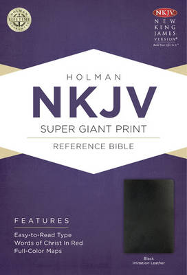 NKJV Super Giant Print Reference Bible, Burgundy Imitation Leather (Leather / fine binding)