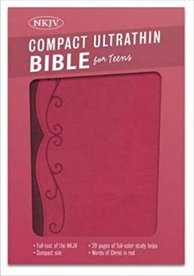 NKJV Compact Ultrathin Bible for Teens, Fuchsia LeatherTouch (Leather / fine binding)