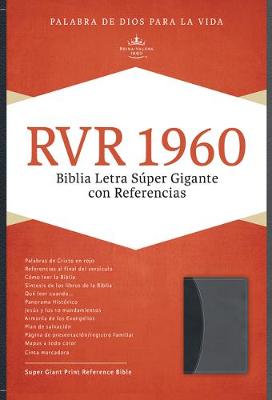 RVR 1960 Biblia Letra Super Gigante, negro/gris simil piel (Leather / fine binding)