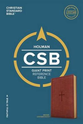 CSB Giant Print Reference Bible, Brown LeatherTouch (Leather / fine binding)