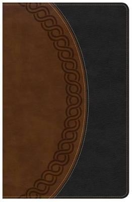 NKJV Large Print Personal Size Reference Bible, Black/Brown Deluxe LeatherTouch, Indexed (Leather / fine binding)
