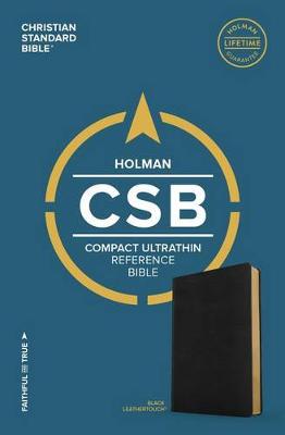 CSB Compact Ultrathin Bible, Black LeatherTouch (Leather / fine binding)