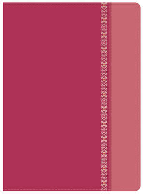RVR 1960 Biblia de Estudio Holman, fucsia/rosado con filigrana simil piel, con indice (Leather / fine binding)