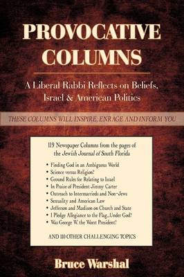 Provocative Columns: A Liberal Rabbi Reflects on Beliefs, Israel & American Politics (Paperback)