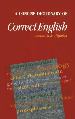 A Concise Dictionary of Correct English (Paperback)