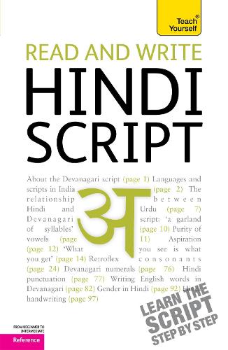 Read and write Hindi script: Teach Yourself - Dr Dr Rupert Snell