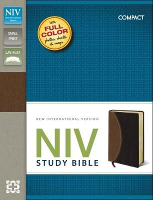 NIV Study Bible Compact Red/Tan (Hardback)