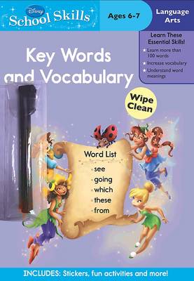 Disney School Skills: Fairies Sight Words and Vocabulary (Spiral bound)