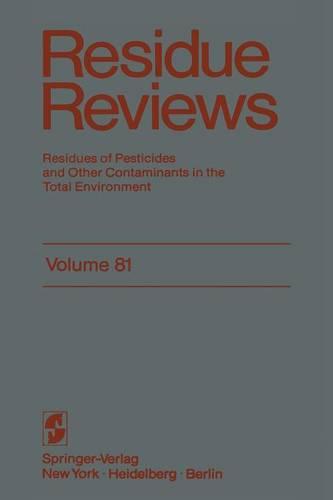 Residue Reviews: Residues of Pesticides and Other Contaminants in the Total Environment - Reviews of Environmental Contamination and Toxicology 75 (Paperback)