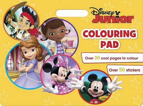Disney Junior Colouring Pad: Over 30 cool pages to colour. Over 50 stickers. (Paperback)