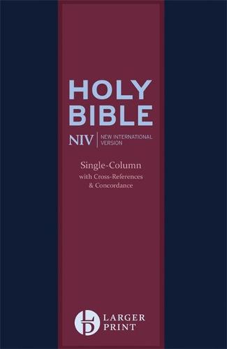 NIV Larger Print Compact Single Column Reference Bible: Hardback - New International Version (Paperback)