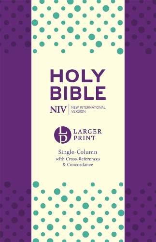 NIV Larger Print Compact Single Column Reference Bible: Purple Soft-tone - New International Version (Paperback)