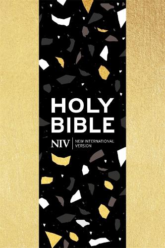 NIV Pocket Gold Terrazzo Soft-tone Bible with Zip (Paperback)