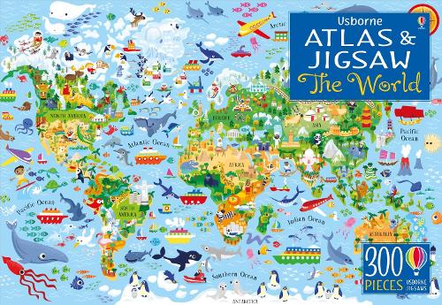 The World - Usborne Atlas and Jigsaw (Paperback)