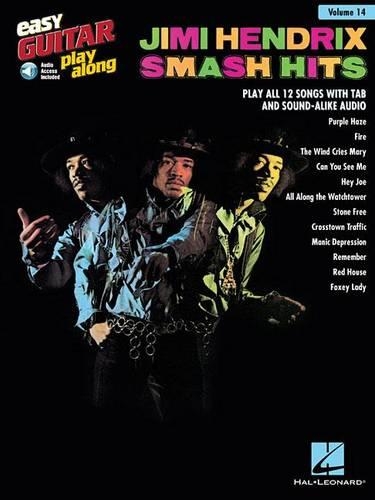 Easy Guitar Play-Along Volume 14: Jimi Hendrix - Smash Hits (Book/Online Audio) (Paperback)