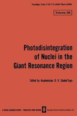 Photodisintegration of Nuclei in the Giant Resonance Region - The Lebedev Physics Institute Series 36 (Paperback)