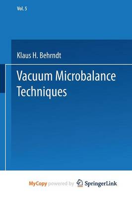 Vacuum Microbalance Techniques: Volume 5 (Paperback)