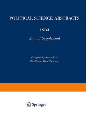 Political Science Abstracts: 1983 Annual Supplement - Political Science Abstracts (Paperback)