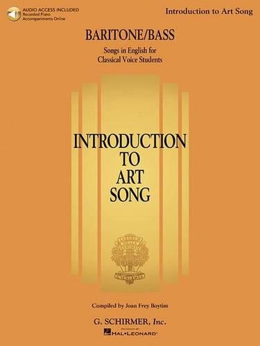 Introduction To Art Song For Baritone/Bass (Book/Online Audio) (Paperback)