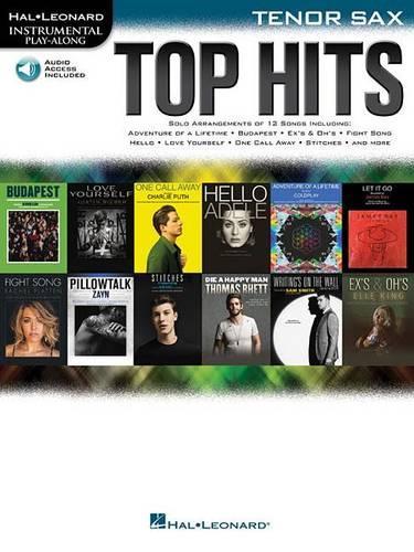 Hal Leonard Instrumental Play-Along: Top Hits - Tenor Saxophone (Book/Online Audio) (Paperback)