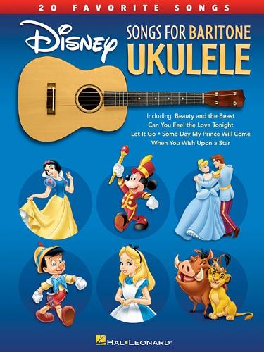 Disney Songs For Baritone Ukulele - 20 Favorite Songs (Paperback)