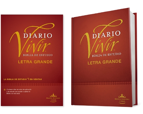 Biblia de estudio del diario vivir RVR60, letra grande (Hardback)