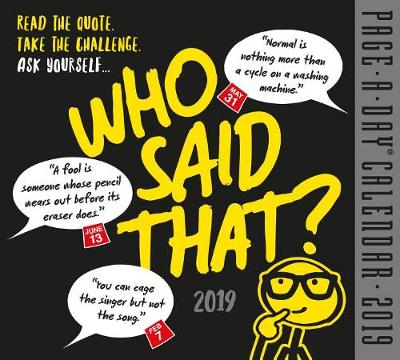 2019 Who Said That? Page-A-Day Calendar (Calendar)