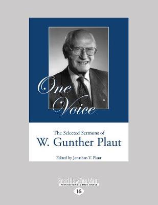 One Voice: The Selected Sermons of W. Gunther Plaut (Paperback)