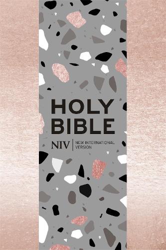 NIV Pocket Rose Gold Terrazzo Soft-tone Bible with Zip (Paperback)