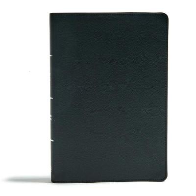 CSB Super Giant Print Reference Bible, Black Genuine Leather (Leather / fine binding)