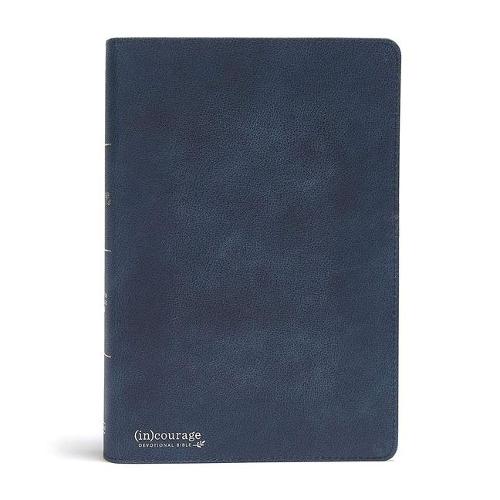 CSB (in)courage Devotional Bible, Navy Genuine Leather (Leather / fine binding)