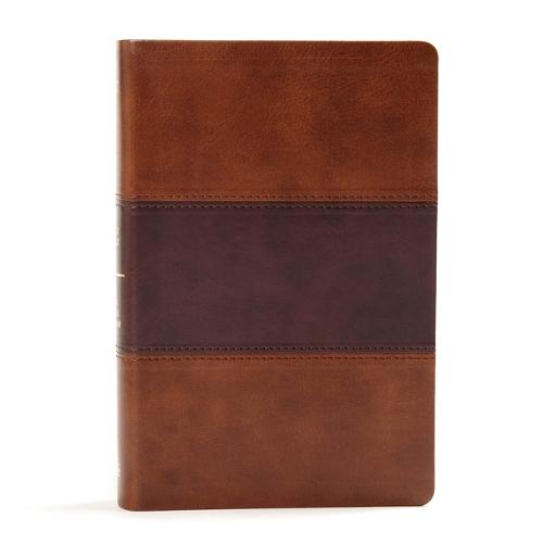 KJV Large Print Personal Size Reference Bible, Saddle Brown Leathertouch Indexed (Leather / fine binding)
