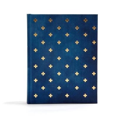 CSB Notetaking Bible, Navy/Cross Cloth-Over-Board (Hardback)