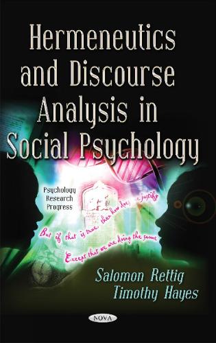 Hermeneutics & Discourse Analysis in Social Psychology (Paperback)