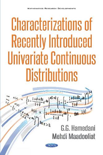 Characterizations of Recently Introduced Univariate Continuous Distributions (Hardback)