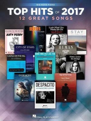 Top Hits Of 2017 For Big-Note Piano (Paperback)