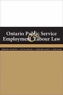 Ontario Public Service Employment and Labour Law (Paperback)