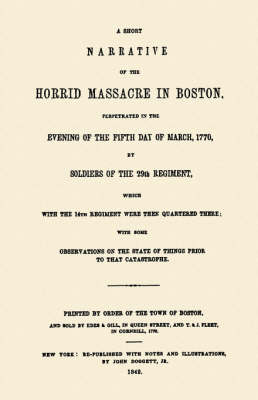 Horrid Massacre in Boston (Paperback)