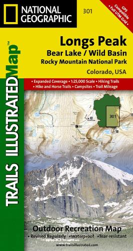 Longs Peak: Trails Illustrated National Parks (Sheet map, folded)