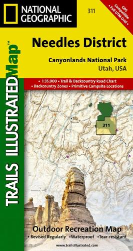 Canyonlands - Needles District: Trails Illustrated National Parks (Sheet map, folded)